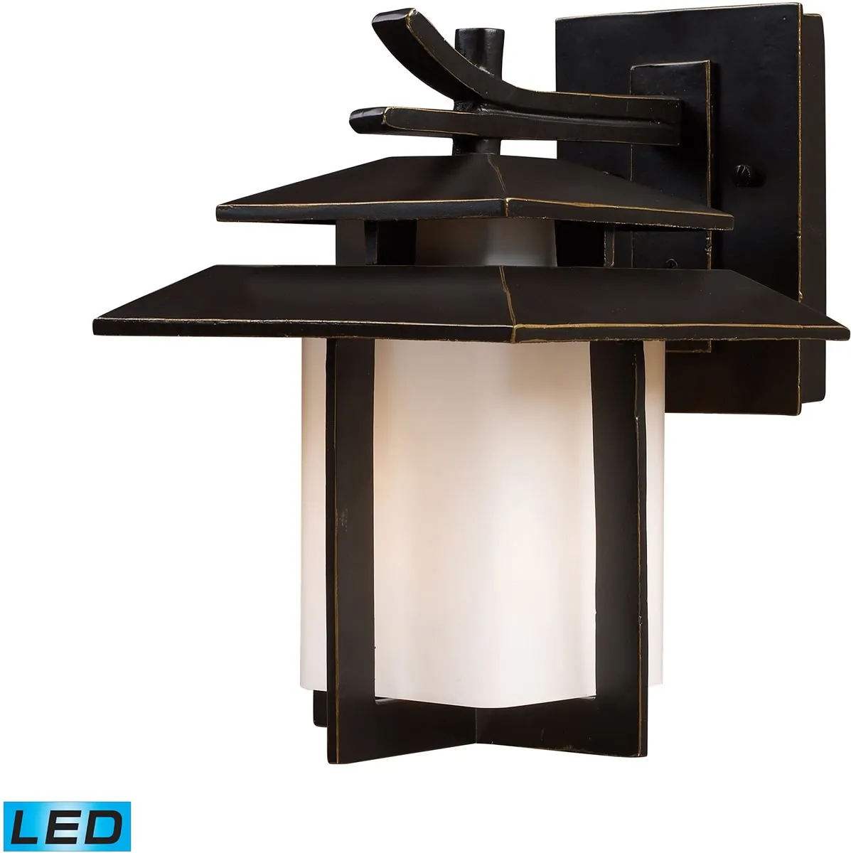 11"H Kanso 1-Light Outdoor LED Sconce Hazelnut Bronze