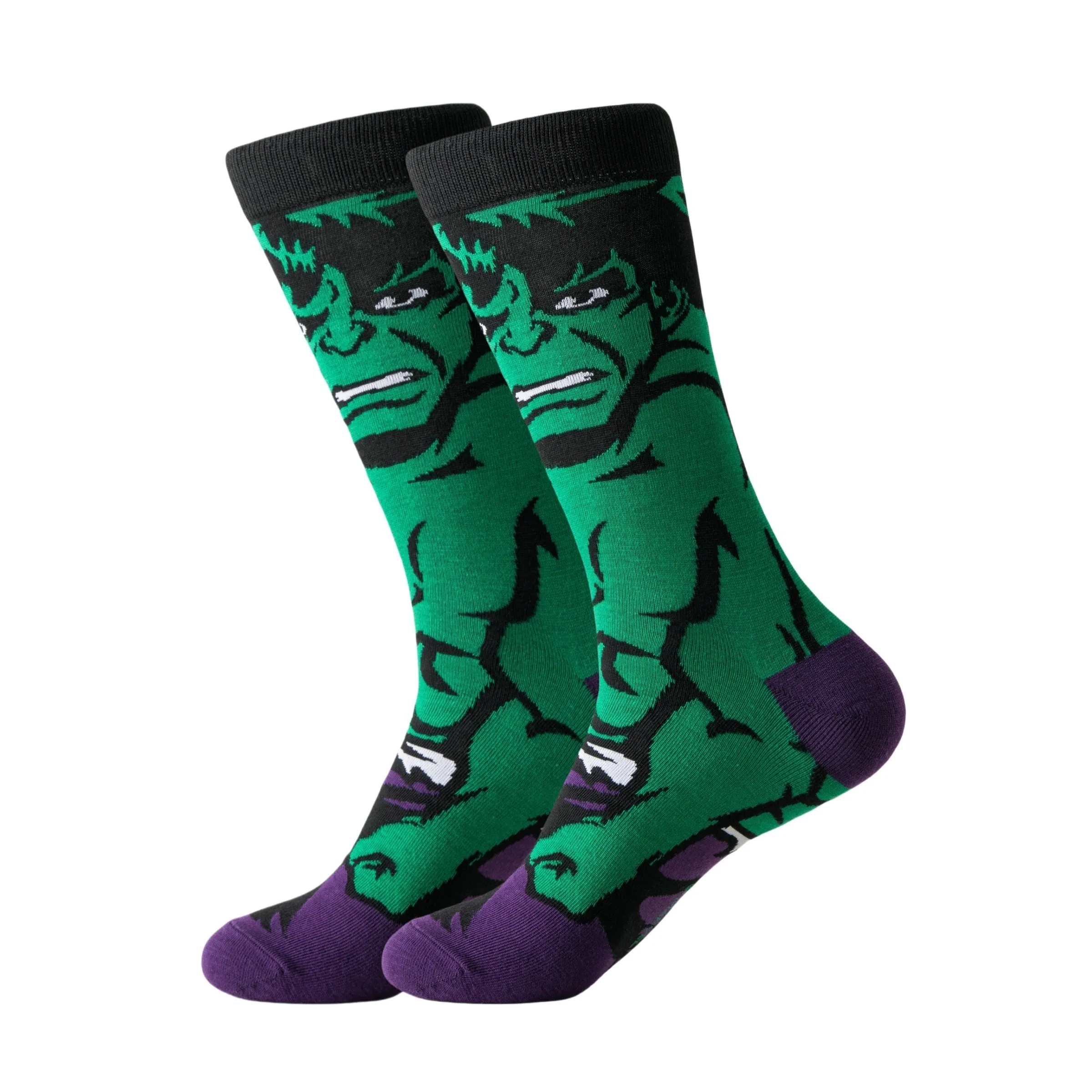 5/10/20 Pairs Of Men's Animated Characters Pattern Mid-calf Socks, Comfy, Breathable And Sweat-absorbing Socks For All Season, Creative Gift