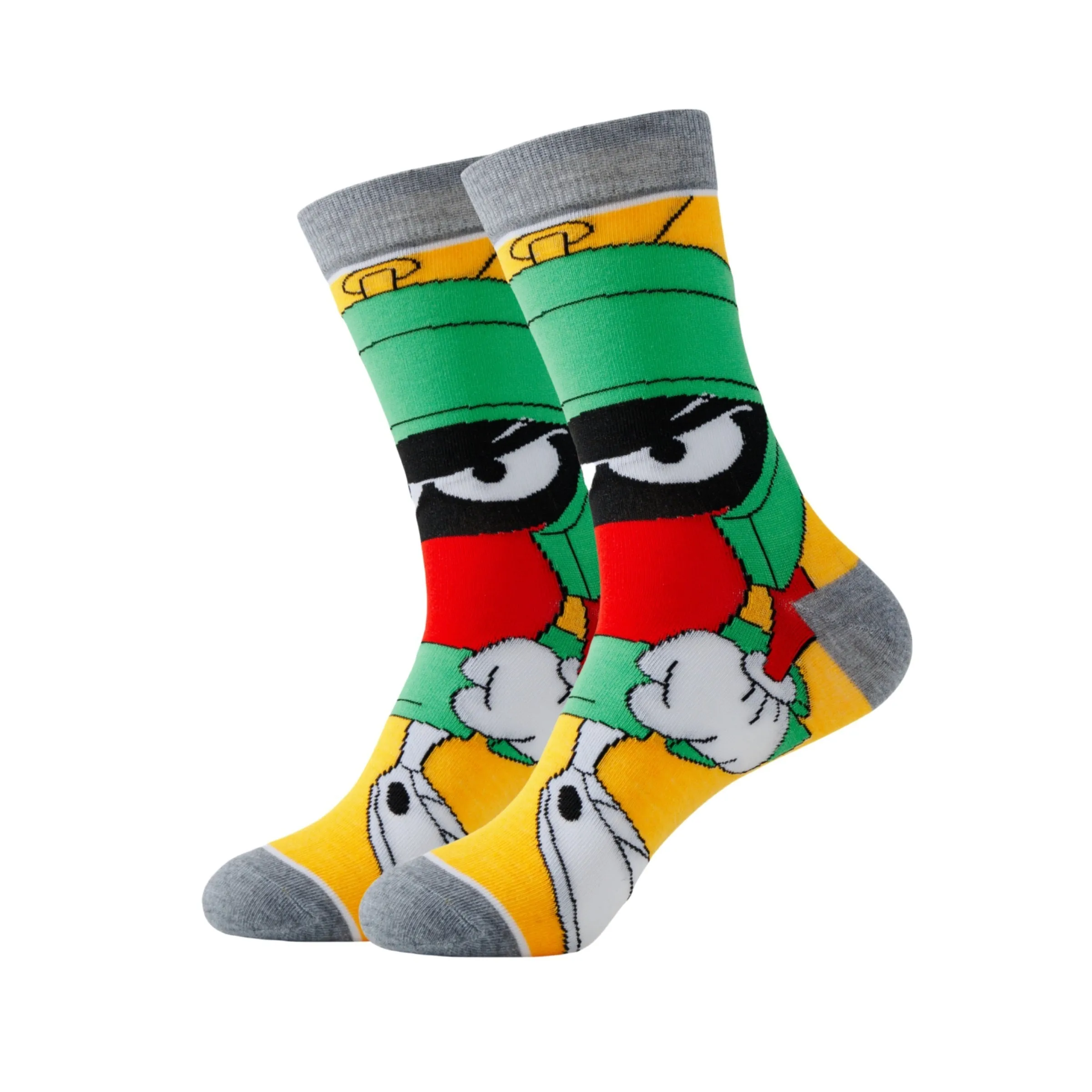 5/10/20 Pairs Of Men's Animated Characters Pattern Mid-calf Socks, Comfy, Breathable And Sweat-absorbing Socks For All Season, Creative Gift