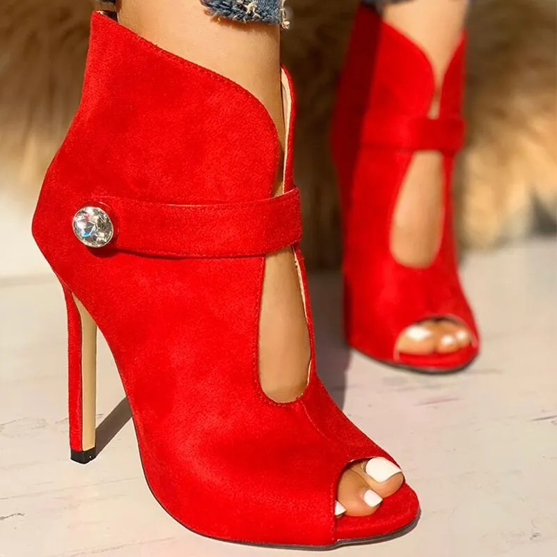 Amozae   New Women Sandals Pumps Woman Solid Color Casaul Open Toe Ladies Shoes   High Heel Pointed Toe Ankle Women Fahsion Shoes-0519