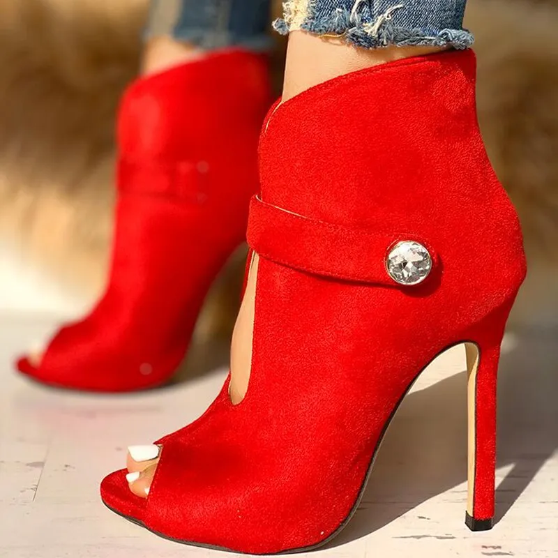 Amozae   New Women Sandals Pumps Woman Solid Color Casaul Open Toe Ladies Shoes   High Heel Pointed Toe Ankle Women Fahsion Shoes-0519