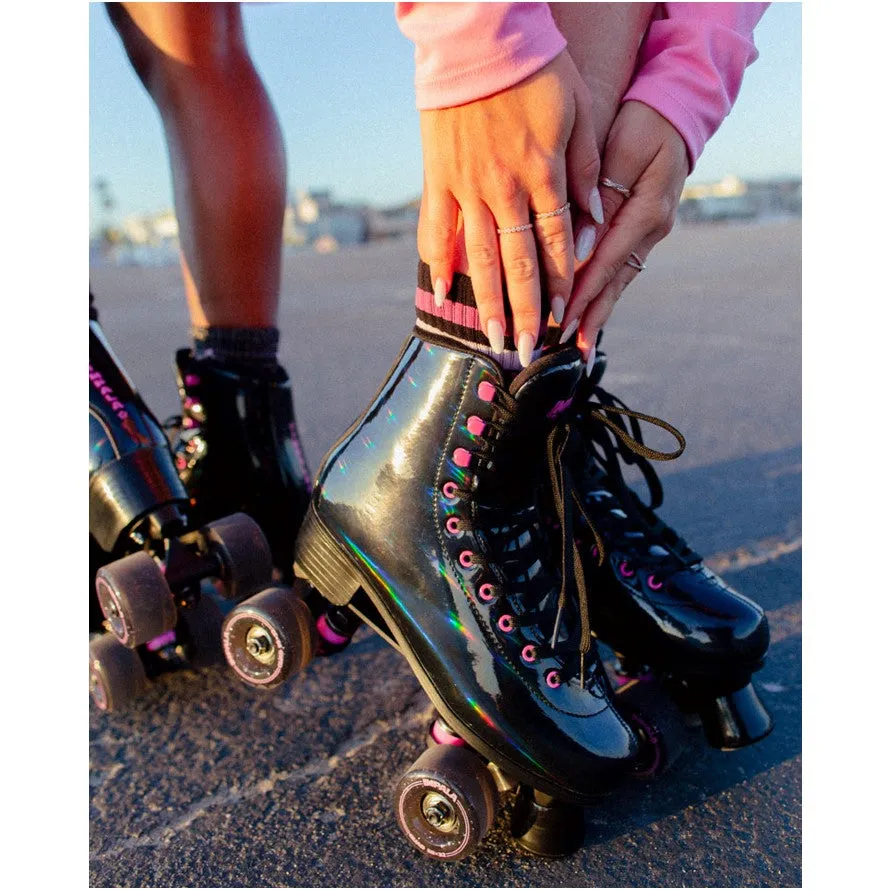 Black Holographic Impala Roller Skates