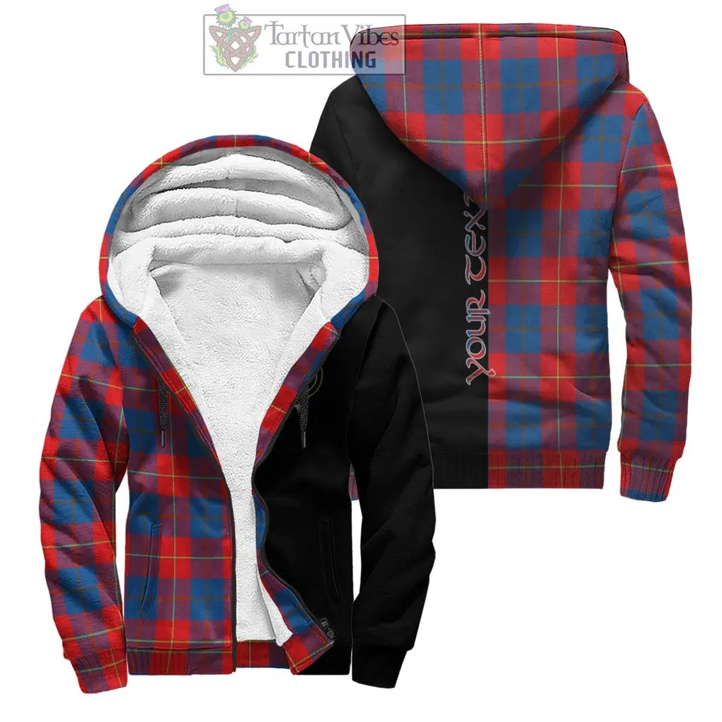 Blane Tartan Sherpa Hoodie with Family Crest and Half Of Me Style
