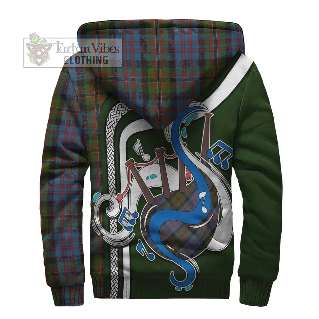 Bowie Tartan Sherpa Hoodie with Epic Bagpipe Style