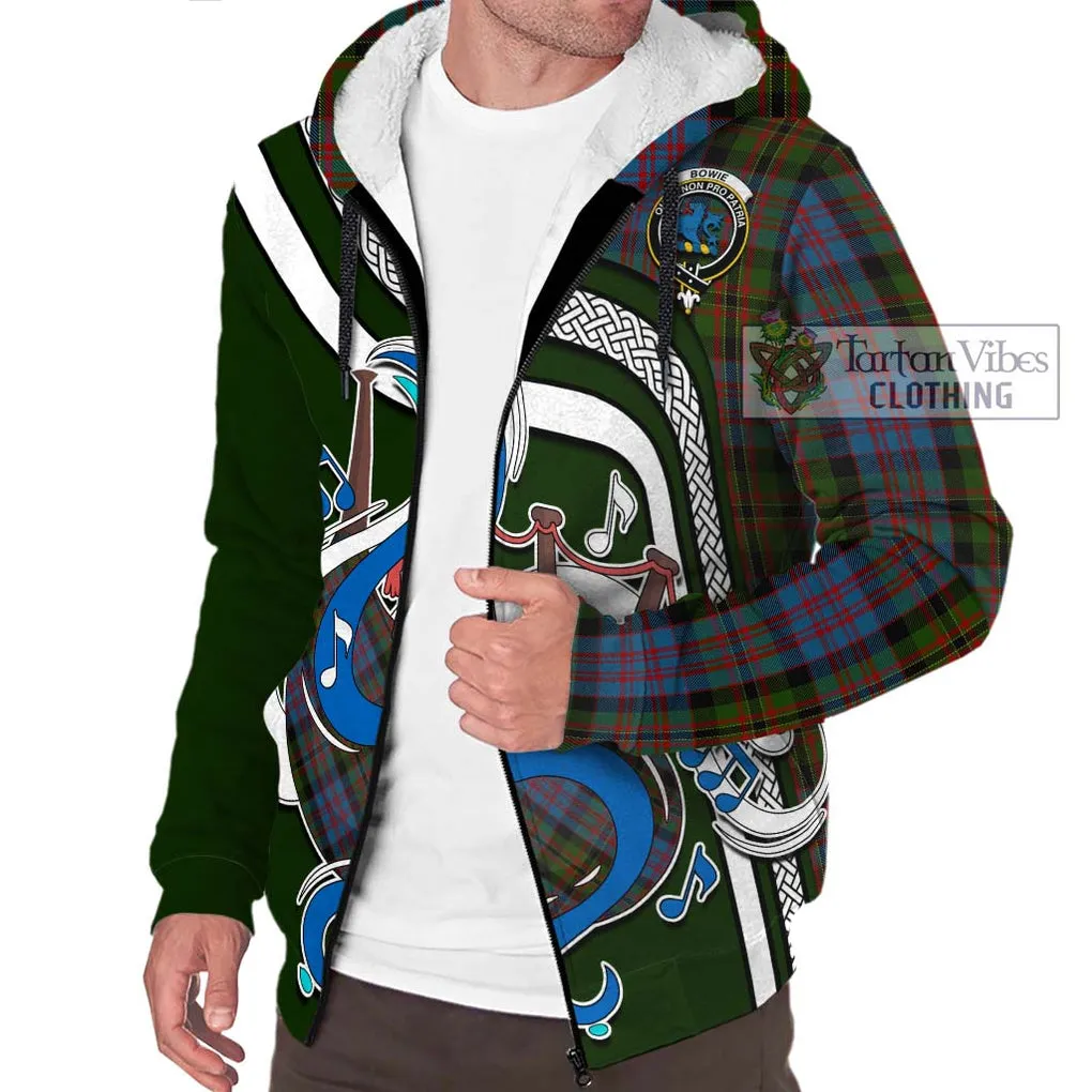 Bowie Tartan Sherpa Hoodie with Epic Bagpipe Style
