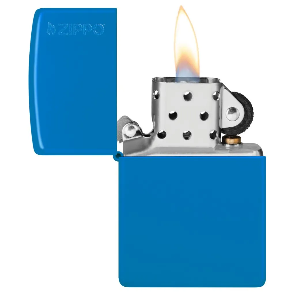 Classic Sky Blue Matte Zippo Logo