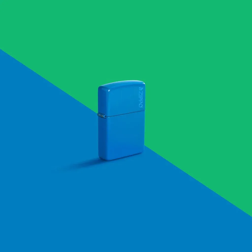 Classic Sky Blue Matte Zippo Logo