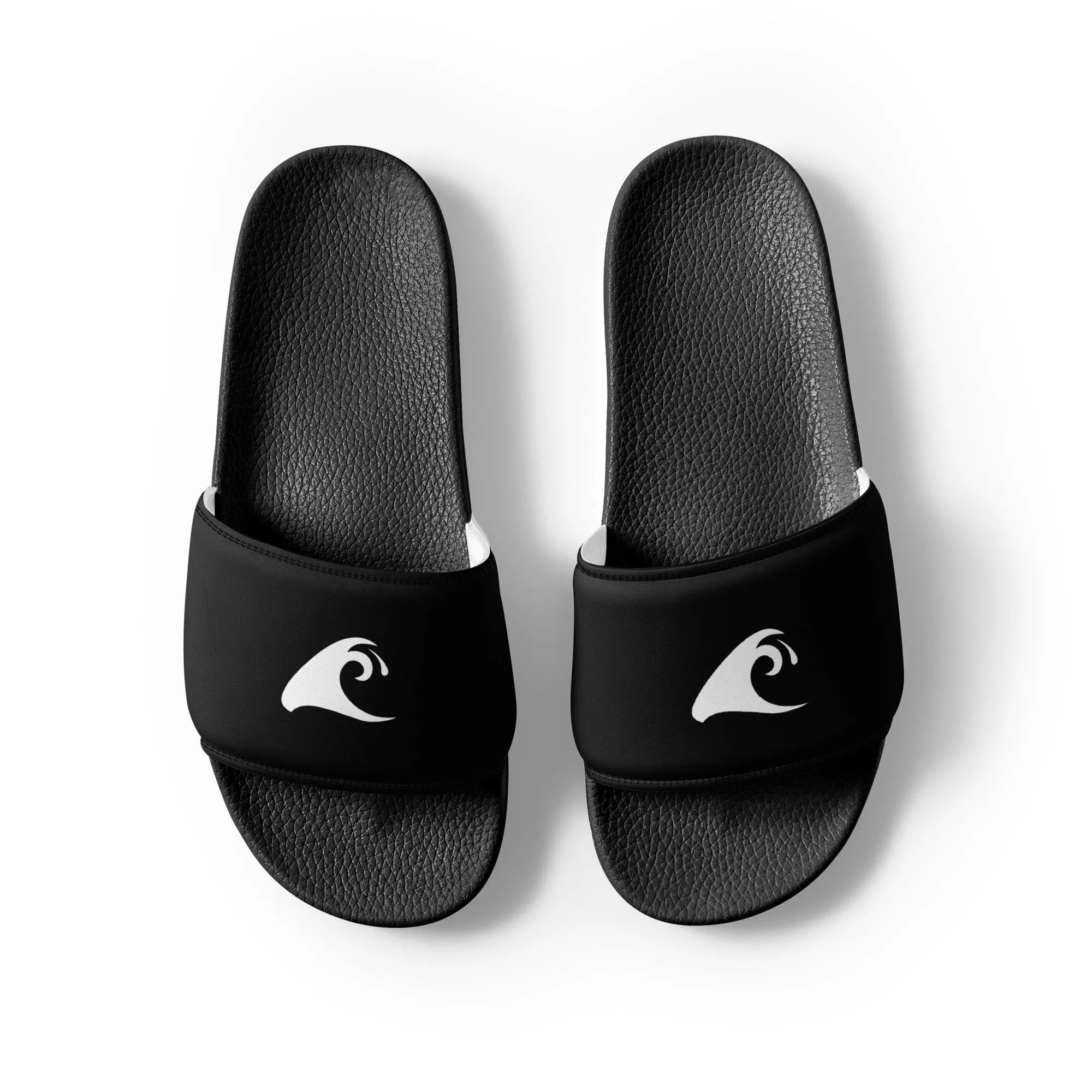Extremely Stoked Epic Wave Logo on Men’s Black Slides Sandals