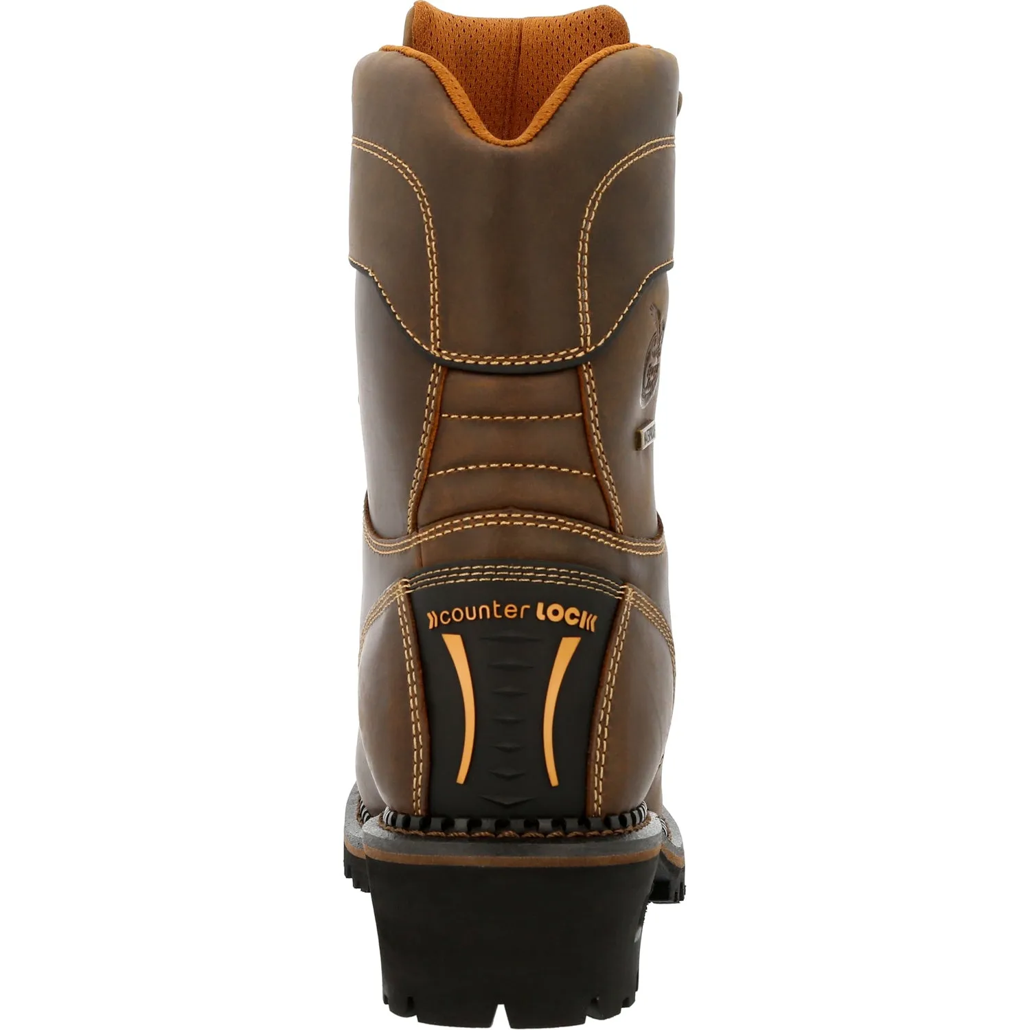 Georgia Mens AMP LT Logger CT 600G Brown Leather Work Boots