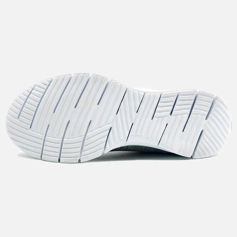 Knixmax Damen Strick-Sneaker, Grau Grün, Leicht, Laufen Gym Fitness Sport Wanderschuhe