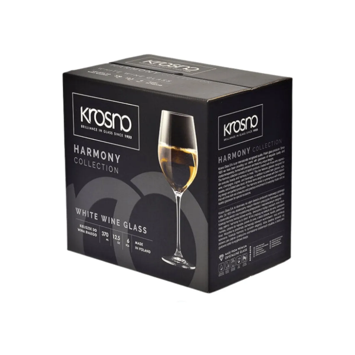Krosno Harmony White Wine Glasses 370ml (Set of 6)