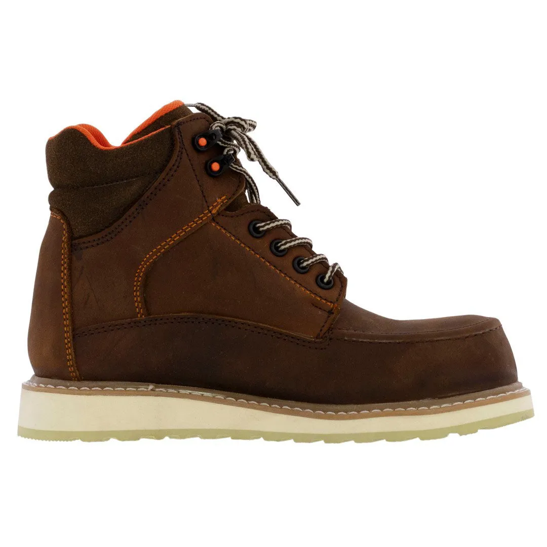 Mens ST10W Chedron Leather Work Boots Slip Resistant Steel Toe