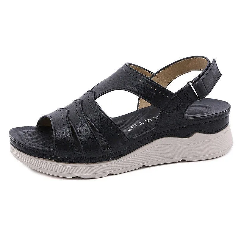 OCW New Women Sandals Sewing Hollow Out Wedges Casual Comfortable Design