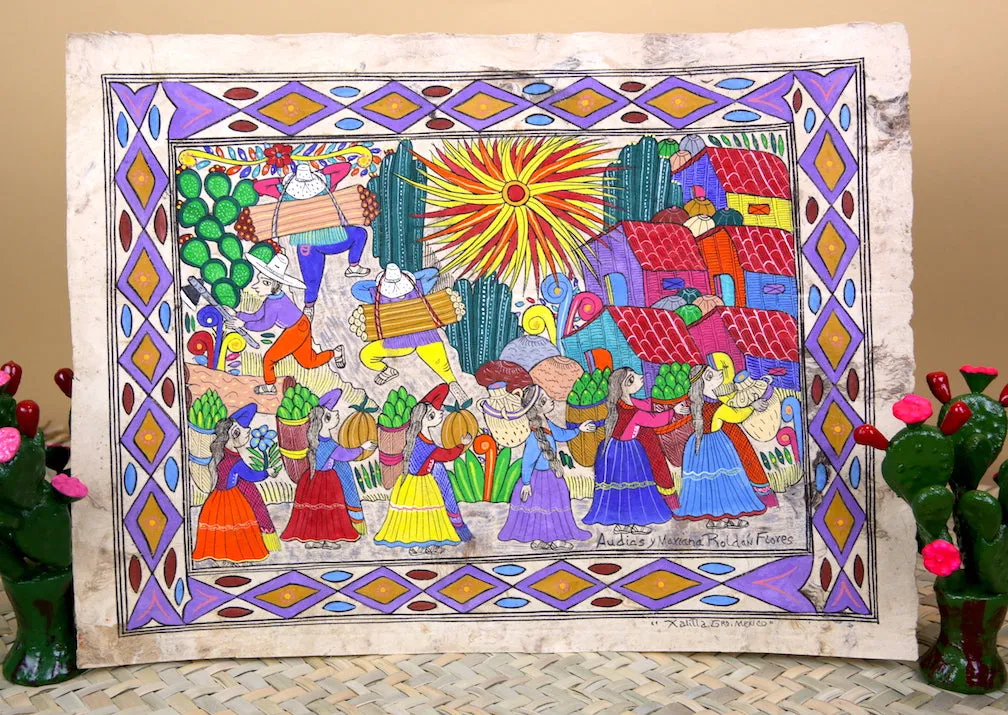 Papel Amate Paintings (15" x 11")