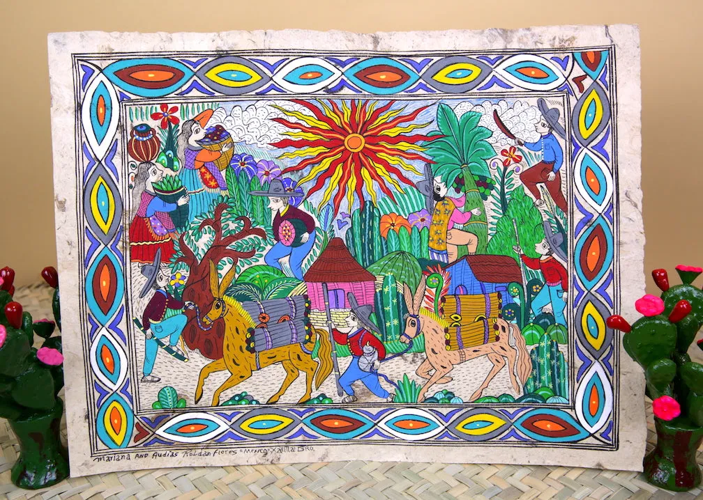 Papel Amate Paintings (15" x 11")