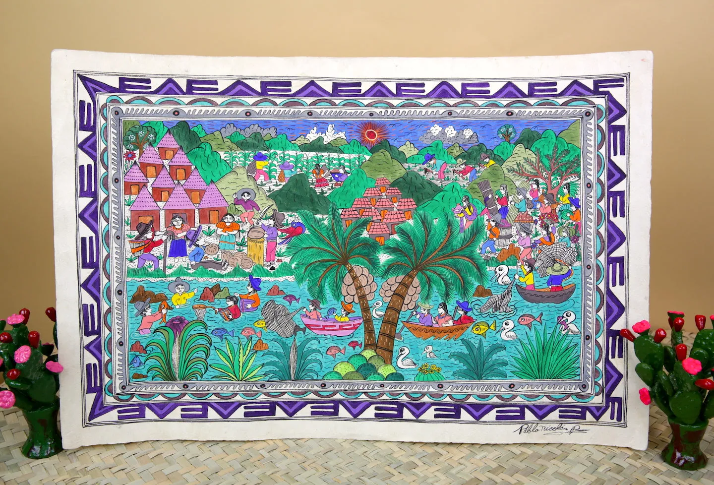 Papel Amate Paintings (23" x 15")