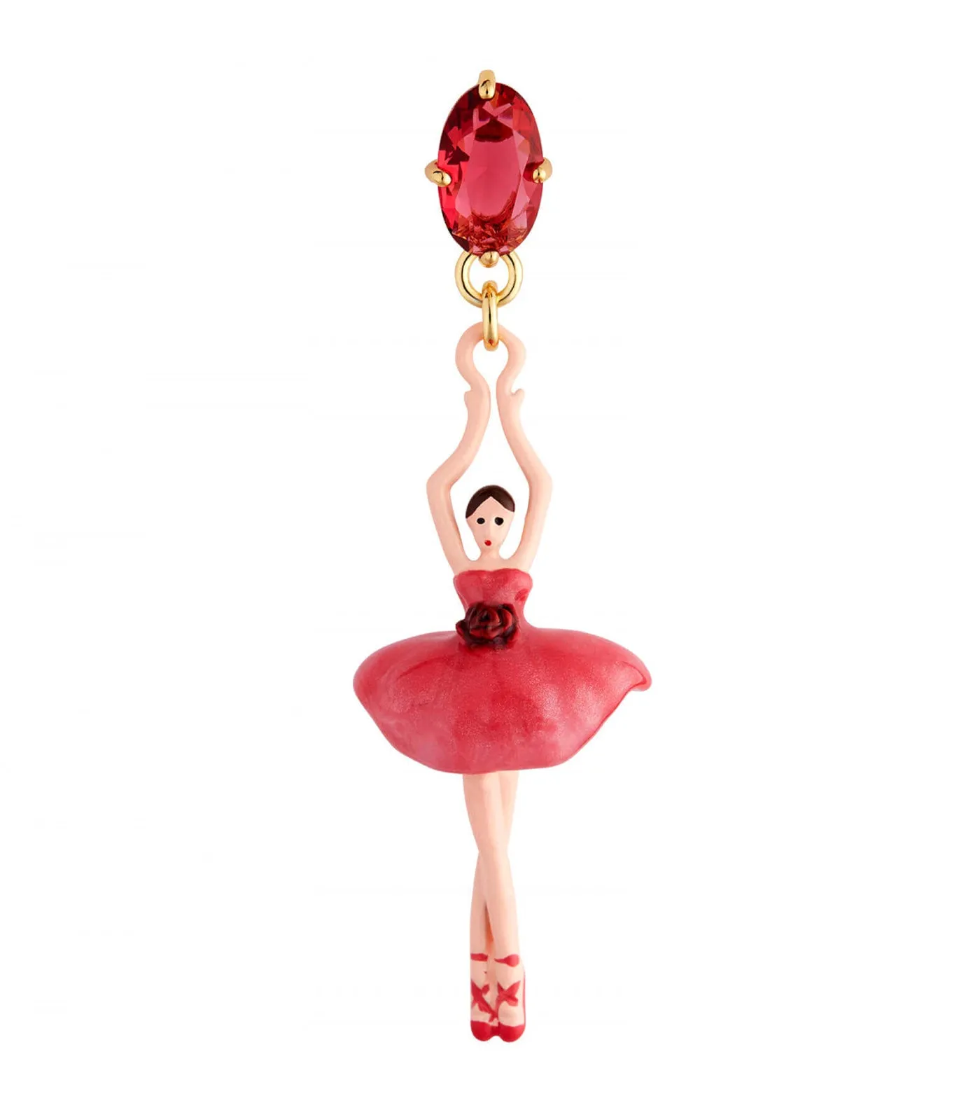 Rose Bud Ballerina Stud Earrings
