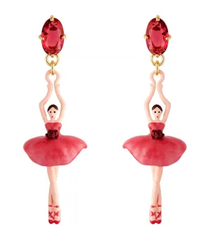 Rose Bud Ballerina Stud Earrings