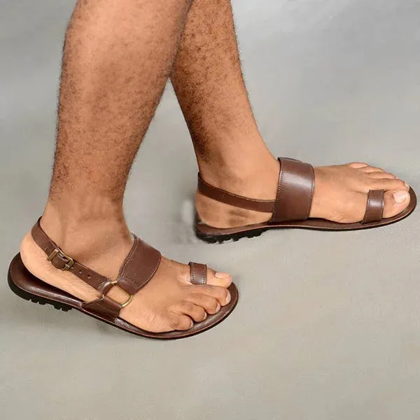 Toe Ring PU Leather Sandals