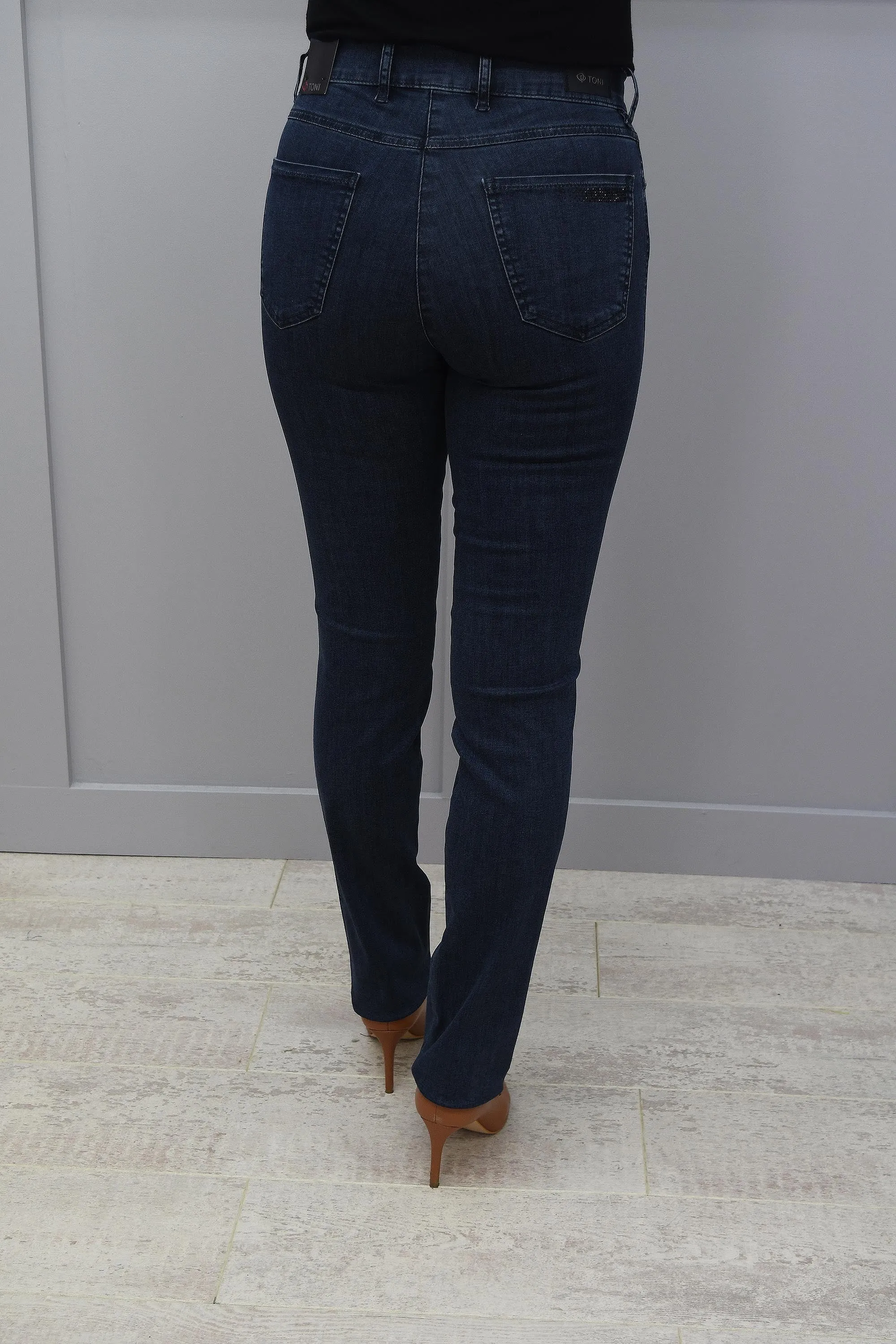Toni Be Loved High Rise Slim Leg Dark Blue Denim Jeans - 1125 582