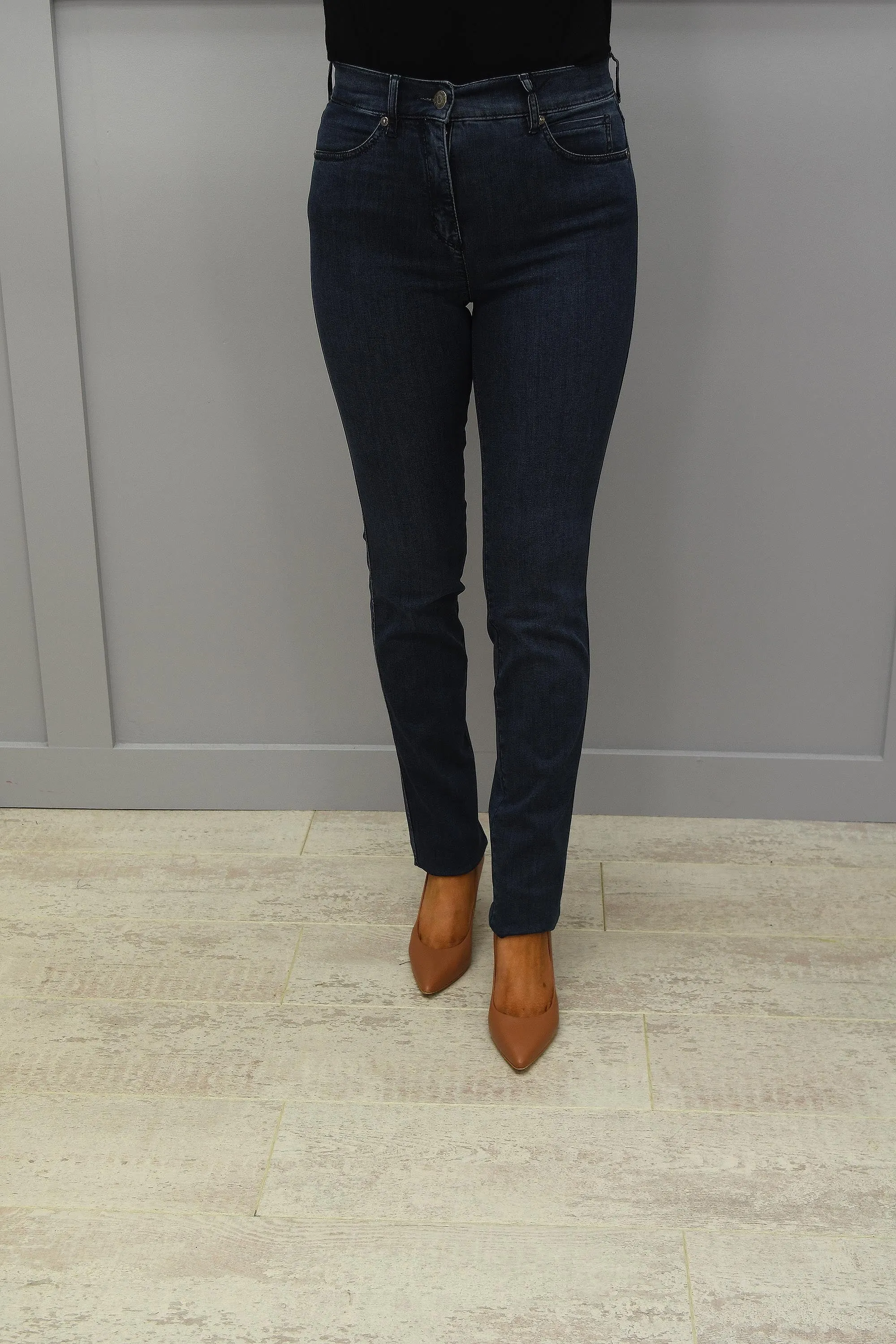 Toni Be Loved High Rise Slim Leg Dark Blue Denim Jeans - 1125 582