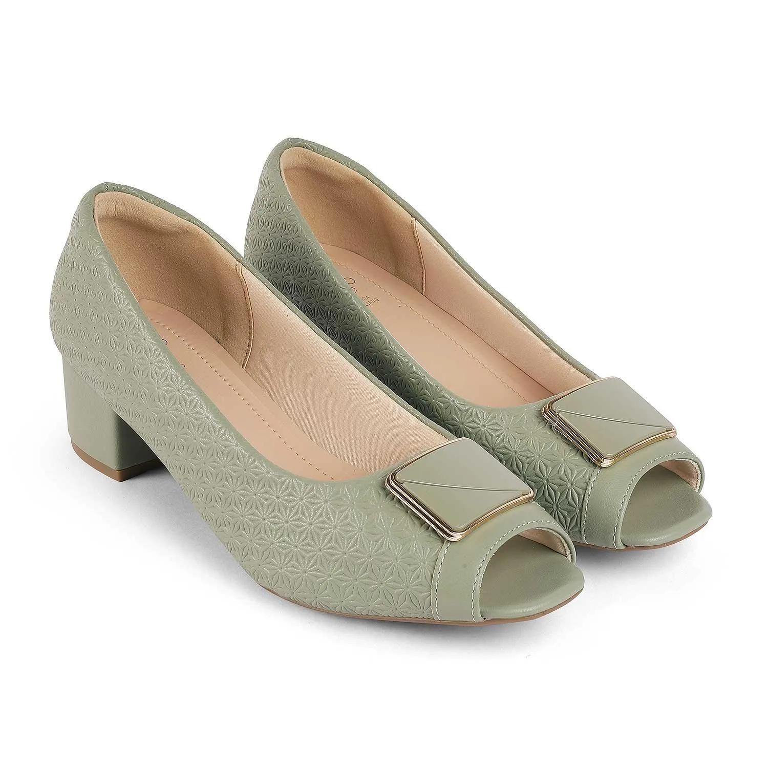 Tresmode Treroy Green Women's Peep Toe Sandals