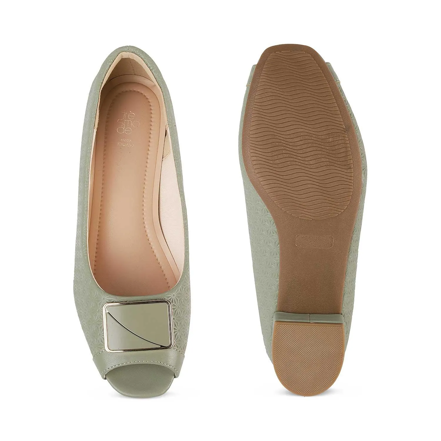 Tresmode Treroy Green Women's Peep Toe Sandals