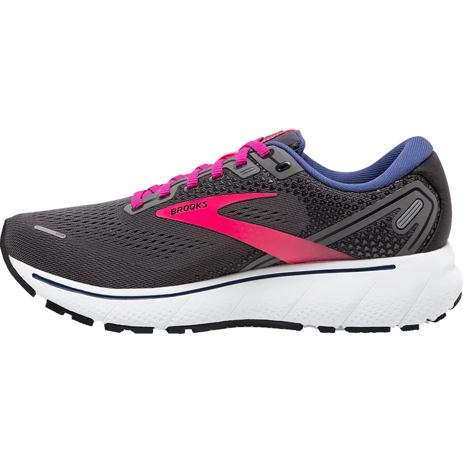 Women's Brooks Ghost 14 Pearl/Black/Pink Mesh